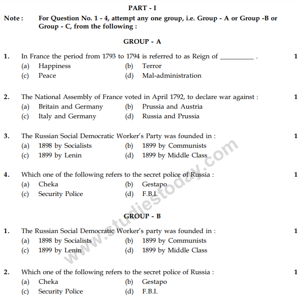 Social Science Class 9 Sample Paper With Answers Pdf